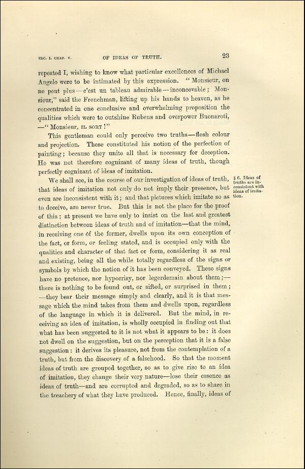 'Modern Painters' Volume I (1873 edition): Part I: Section I: Chapter V: Page 23