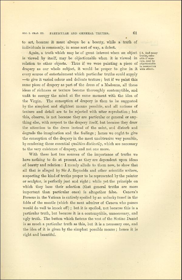 'Modern Painters' Volume I (1873 edition): Part II: Section I: Chapter III: Page 61