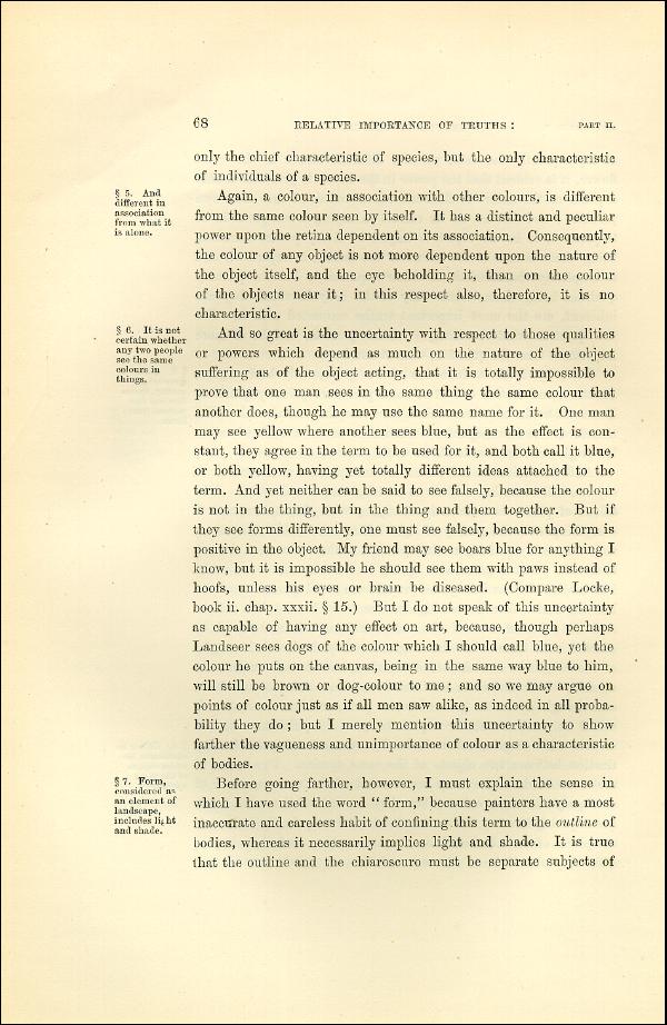 'Modern Painters' Volume I (1873 edition): Part II: Section I: Chapter V: Page 68