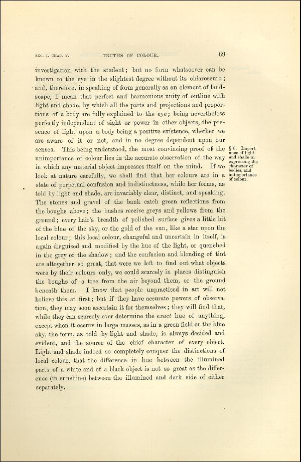 'Modern Painters' Volume I (1873 edition): Part II: Section I: Chapter V: Page 69