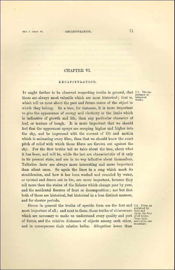'Modern Painters' Volume I (1873 edition): Part II: Section I: Chapter VI: Page 71