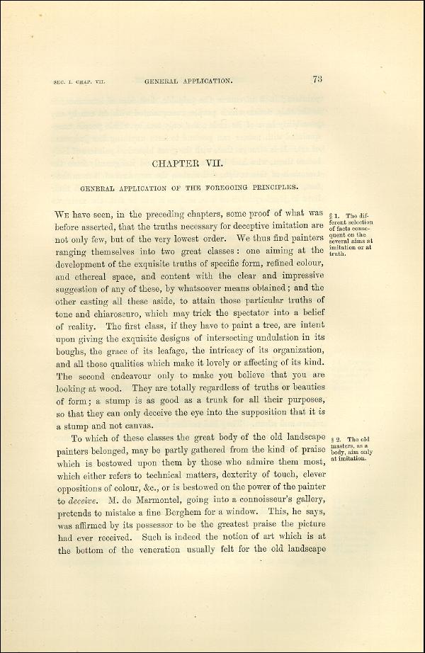 'Modern Painters' Volume I (1873 edition): Part II: Section I: Chapter VII: Page 73