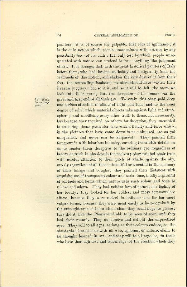 'Modern Painters' Volume I (1873 edition): Part II: Section I: Chapter VII: Page 74