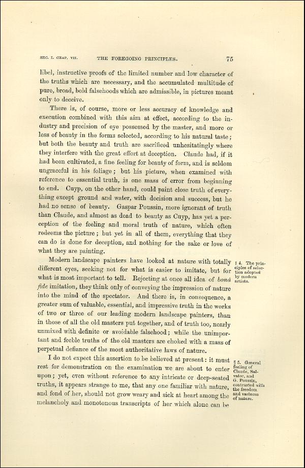 'Modern Painters' Volume I (1873 edition): Part II: Section I: Chapter VII: Page 75