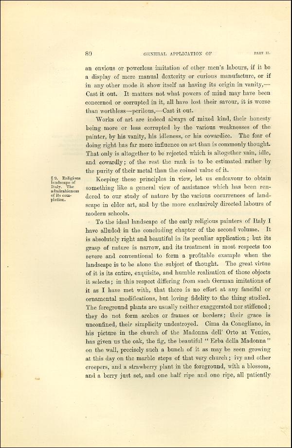 'Modern Painters' Volume I (1873 edition): Part II: Section I: Chapter VII: Page 80