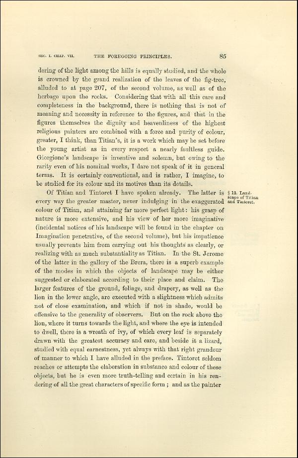 'Modern Painters' Volume I (1873 edition): Part II: Section I: Chapter VII: Page 85