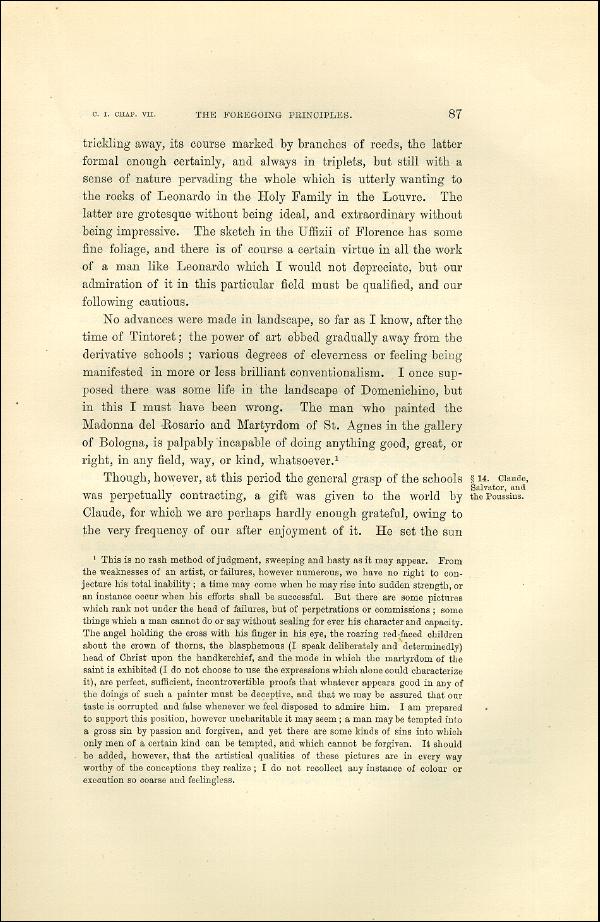 'Modern Painters' Volume I (1873 edition): Part II: Section I: Chapter VII: Page 87