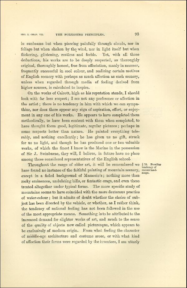 'Modern Painters' Volume I (1873 edition): Part II: Section I: Chapter VII: Page 93