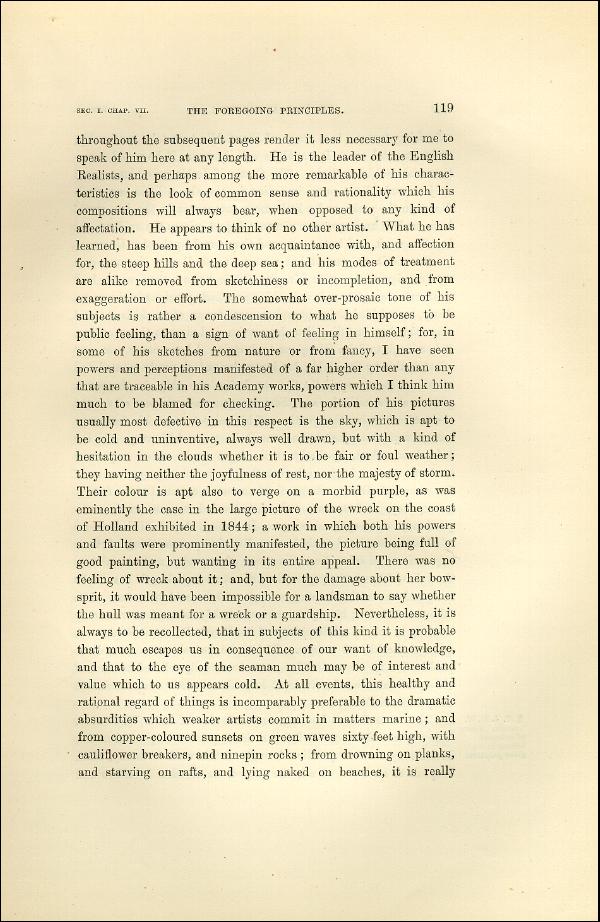 'Modern Painters' Volume I (1873 edition): Part II: Section I: Chapter VII: Page 119