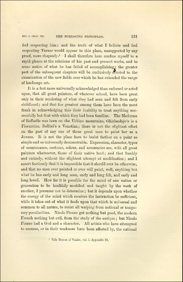 'Modern Painters' Volume I (1873 edition): Part II: Section I: Chapter VII: Page 121