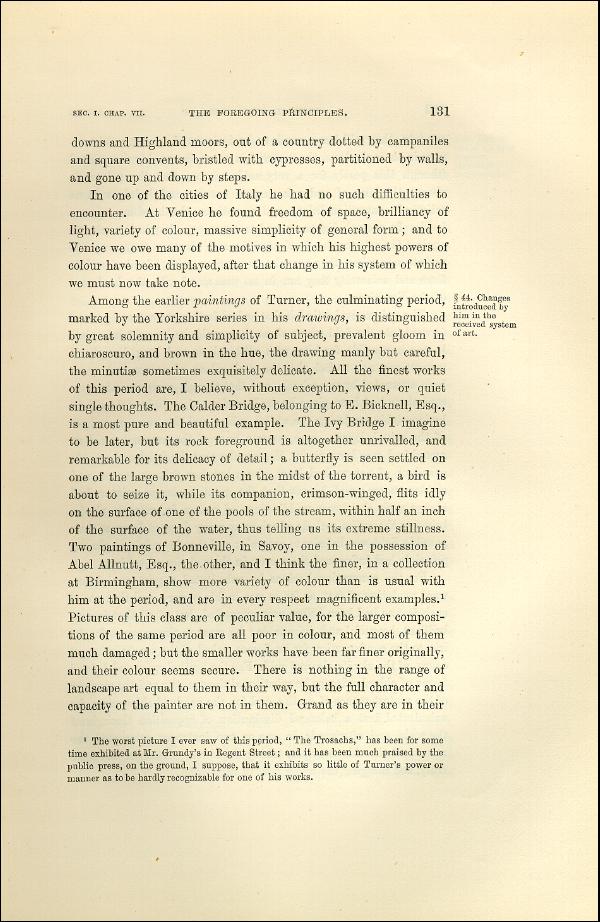 'Modern Painters' Volume I (1873 edition): Part II: Section I: Chapter VII: Page 131