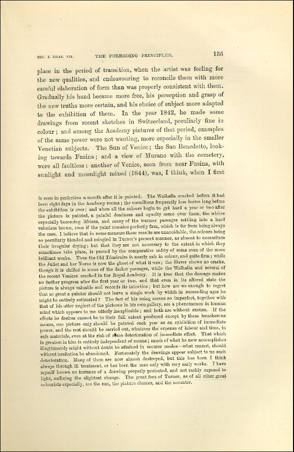 'Modern Painters' Volume I (1873 edition): Part II: Section I: Chapter VII: Page 135