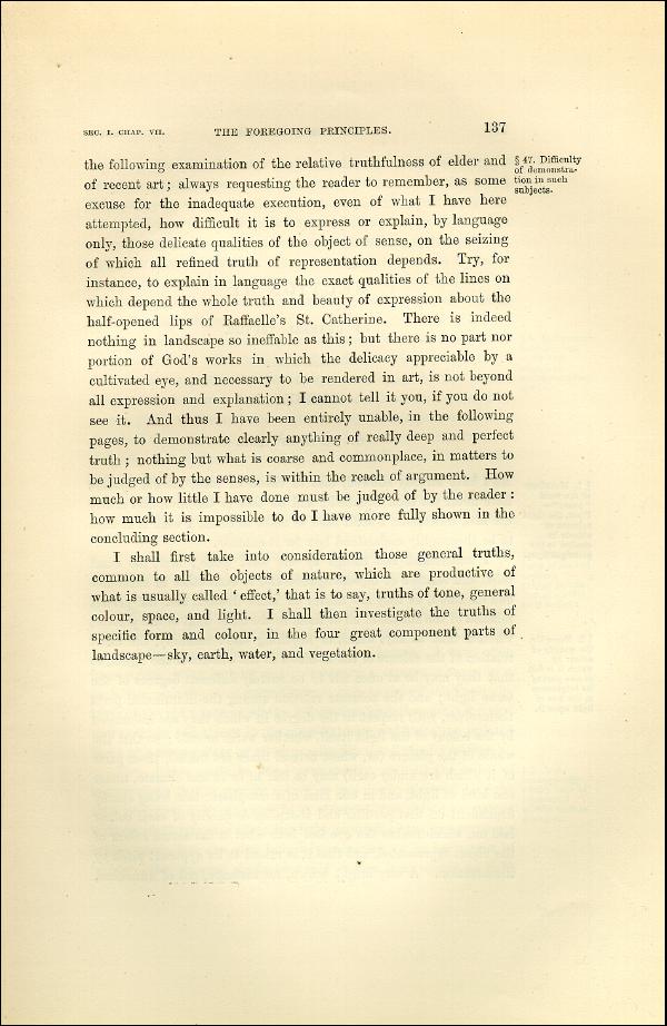 'Modern Painters' Volume I (1873 edition): Part II: Section I: Chapter VII: Page 137