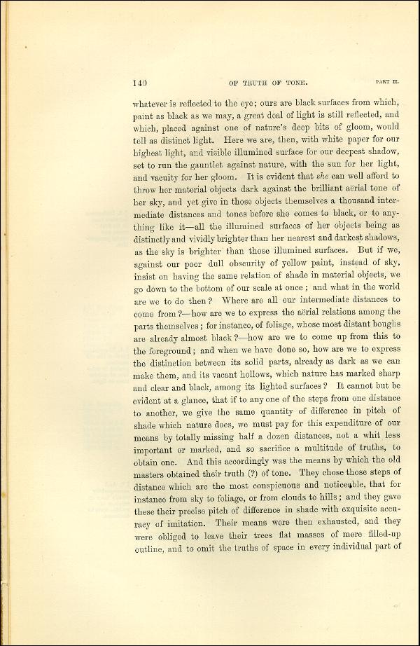 'Modern Painters' Volume I (1873 edition): Part II: Section II: Chapter I: Page 140