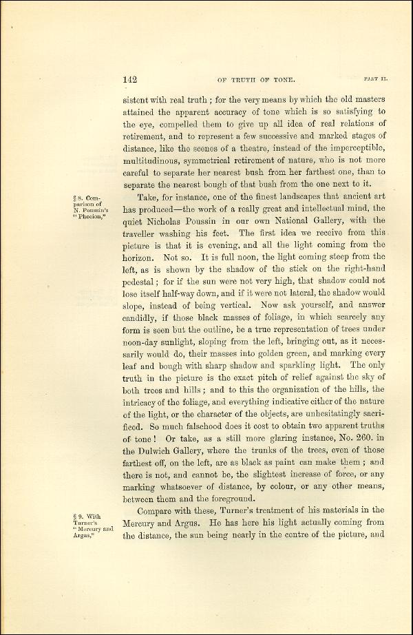 'Modern Painters' Volume I (1873 edition): Part II: Section II: Chapter I: Page 142