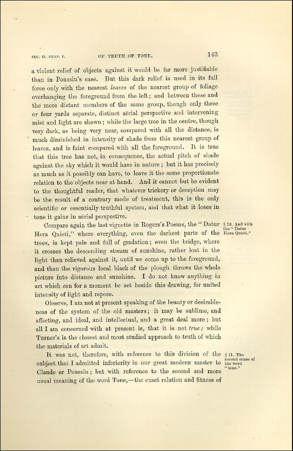 'Modern Painters' Volume I (1873 edition): Part II: Section II: Chapter I: Page 143