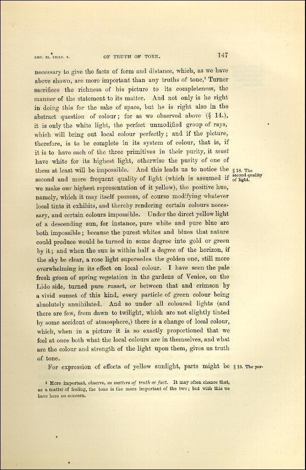 'Modern Painters' Volume I (1873 edition): Part II: Section II: Chapter I: Page 147