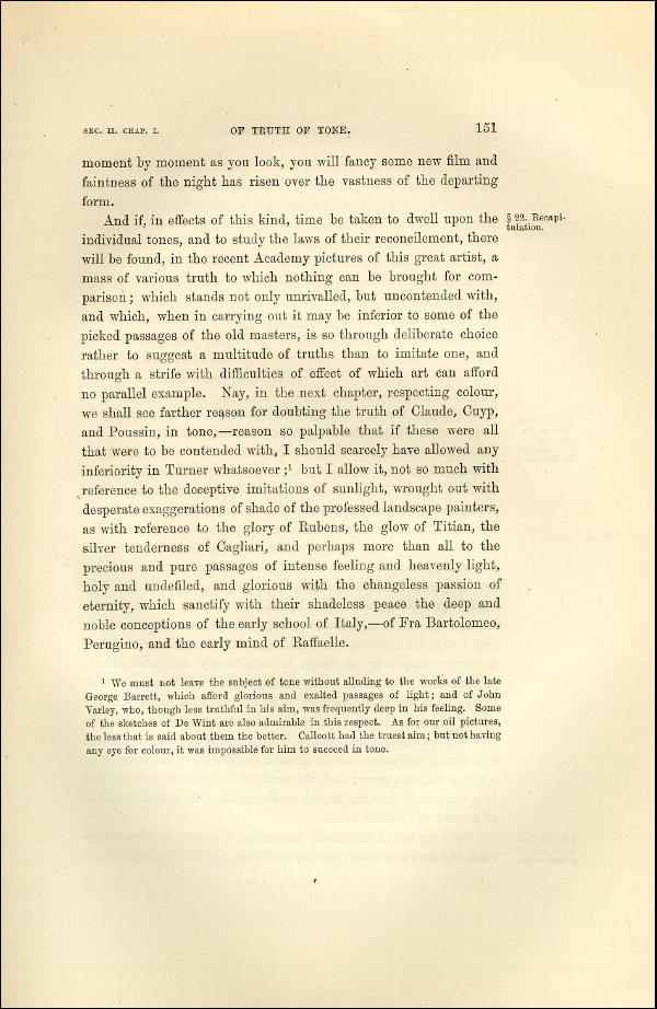 'Modern Painters' Volume I (1873 edition): Part II: Section II: Chapter I: Page 151