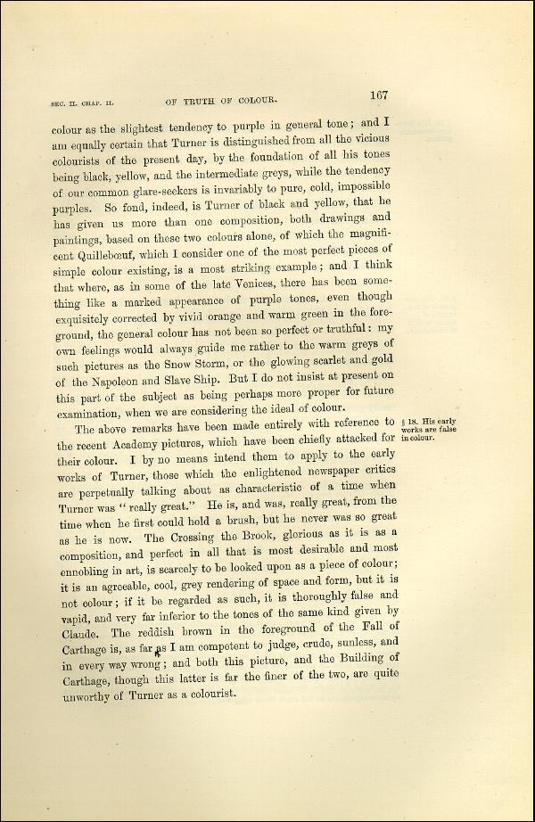 'Modern Painters' Volume I (1873 edition): Part II: Section II: Chapter II: Page 167