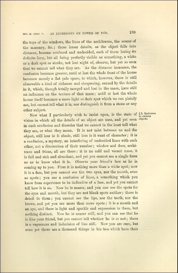 'Modern Painters' Volume I (1873 edition): Part II: Section II: Chapter V: Page 189
