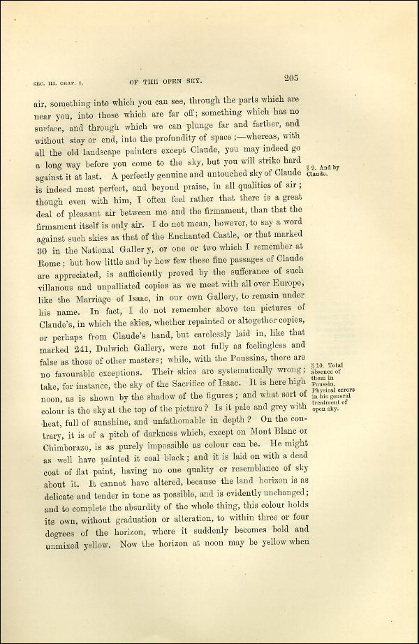 'Modern Painters' Volume I (1873 edition): Part II: Section III: Chapter I: Page 205