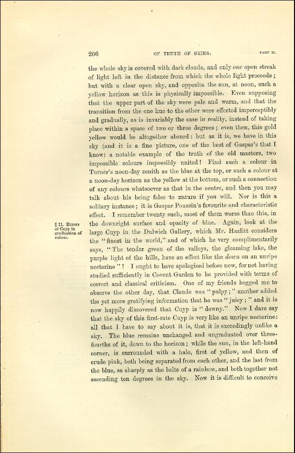 'Modern Painters' Volume I (1873 edition): Part II: Section III: Chapter I: Page 206