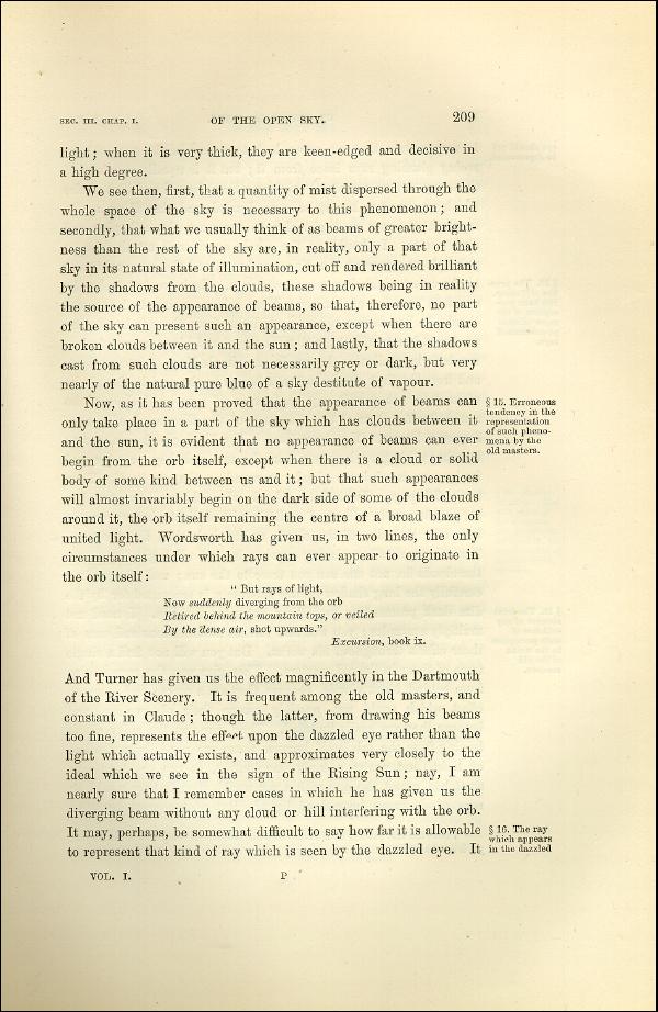 'Modern Painters' Volume I (1873 edition): Part II: Section III: Chapter I: Page 209