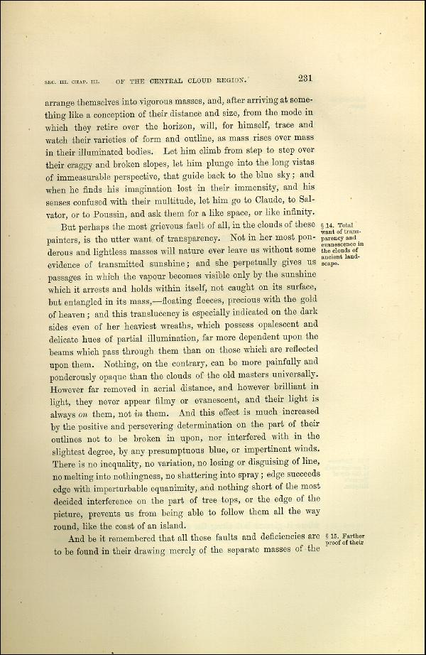 'Modern Painters' Volume I (1873 edition): Part II: Section III: Chapter III: Page 231