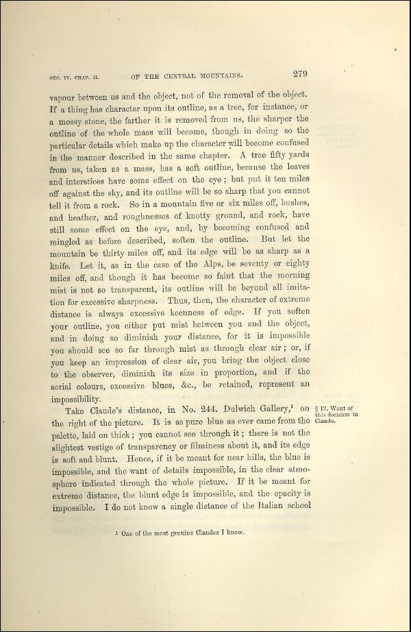 'Modern Painters' Volume I (1873 edition): Part II: Section IV: Chapter II: Page 279