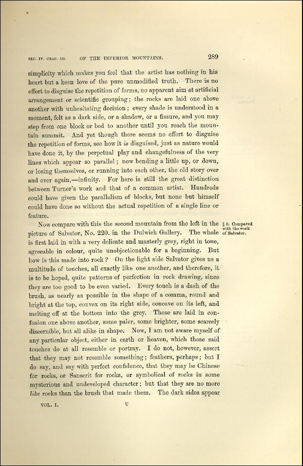 'Modern Painters' Volume I (1873 edition): Part II: Section IV: Chapter III: Page 289