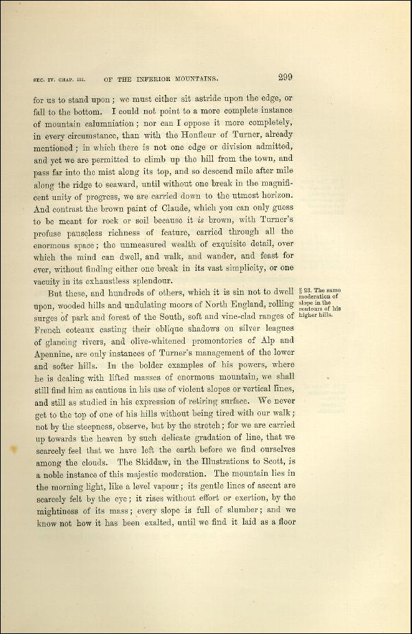 'Modern Painters' Volume I (1873 edition): Part II: Section IV: Chapter III: Page 299