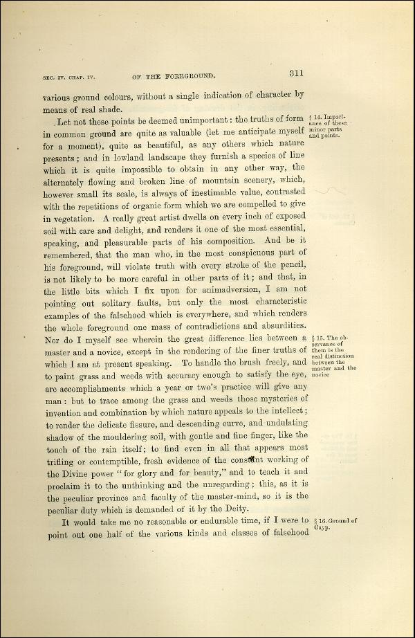 'Modern Painters' Volume I (1873 edition): Part II: Section IV: Chapter IV: Page 311