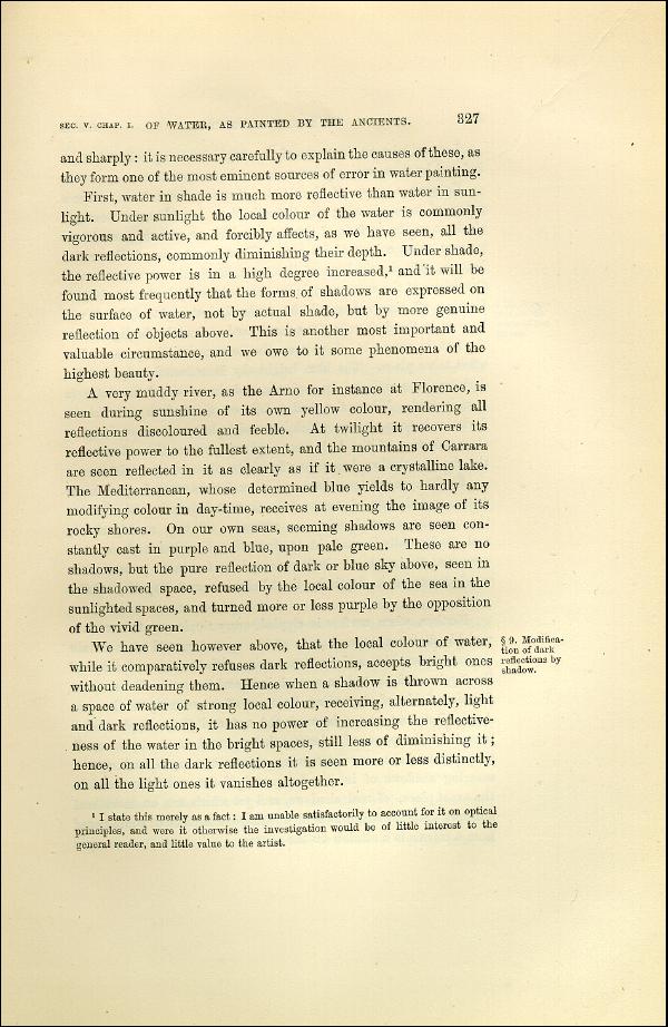'Modern Painters' Volume I (1873 edition): Part II: Section V: Chapter I: Page 327