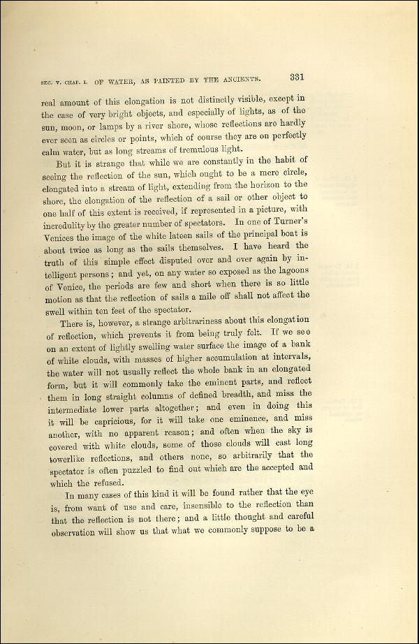 'Modern Painters' Volume I (1873 edition): Part II: Section V: Chapter I: Page 331