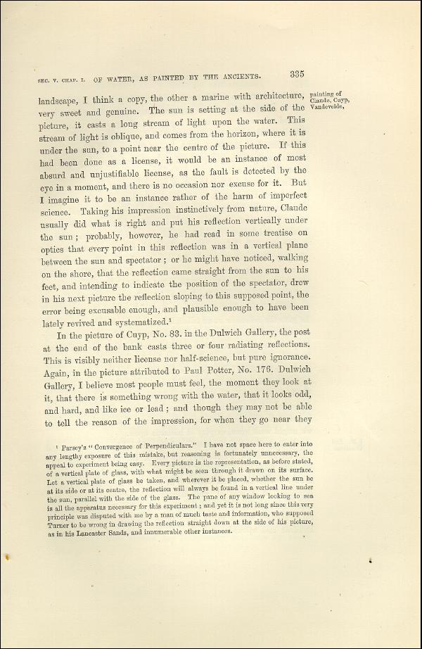 'Modern Painters' Volume I (1873 edition): Part II: Section V: Chapter I: Page 335