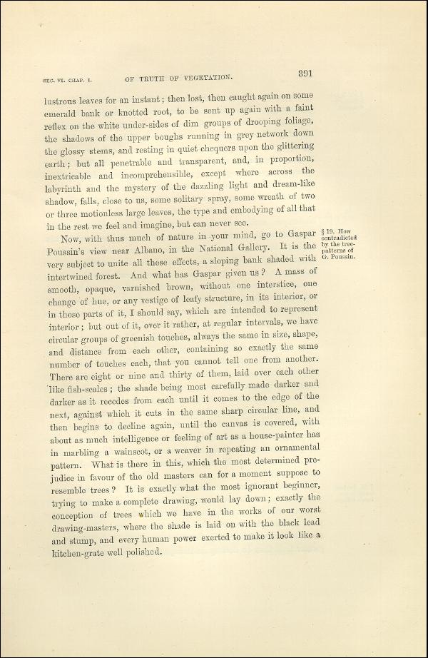 'Modern Painters' Volume I (1873 edition): Part II: Section VI: Chapter I: Page 391