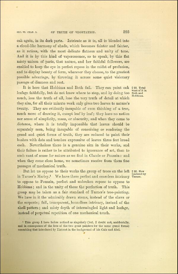 'Modern Painters' Volume I (1873 edition): Part II: Section VI: Chapter I: Page 393