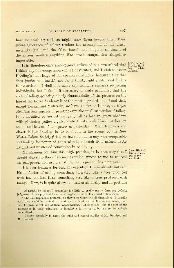 'Modern Painters' Volume I (1873 edition): Part II: Section VI: Chapter I: Page 397