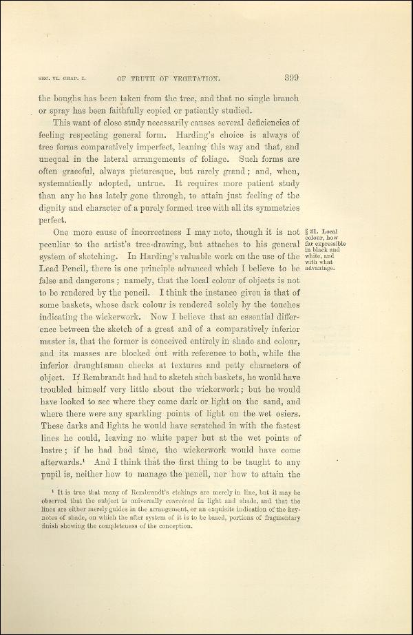 'Modern Painters' Volume I (1873 edition): Part II: Section VI: Chapter I: Page 399