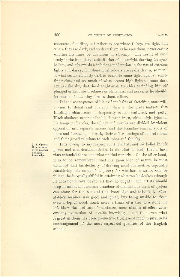 'Modern Painters' Volume I (1873 edition): Part II: Section VI: Chapter I: Page 400