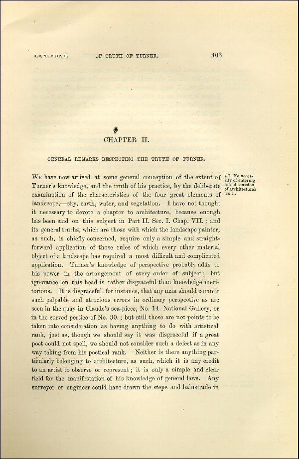 'Modern Painters' Volume I (1873 edition): Part II: Section VI: Chapter II: Page 403