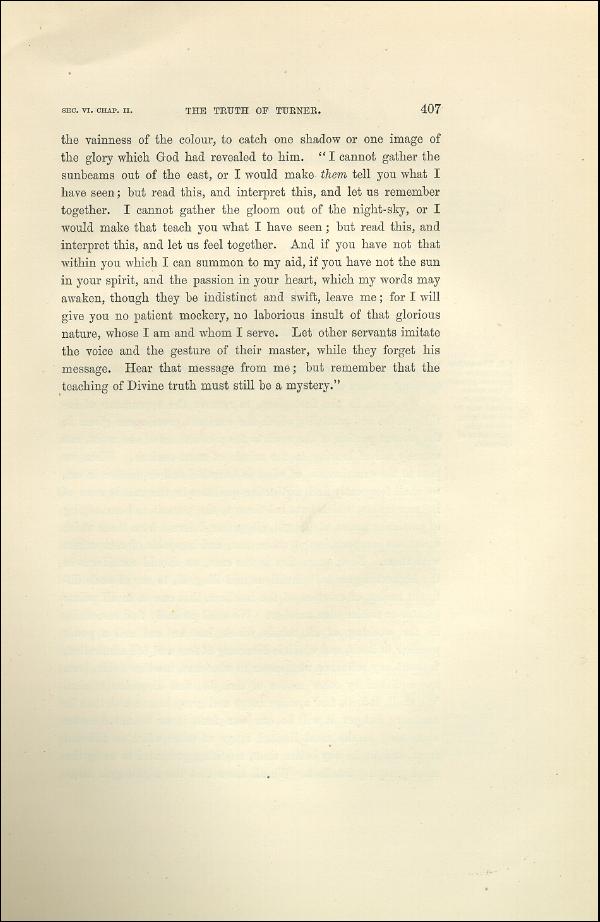 'Modern Painters' Volume I (1873 edition): Part II: Section VI: Chapter II: Page 407