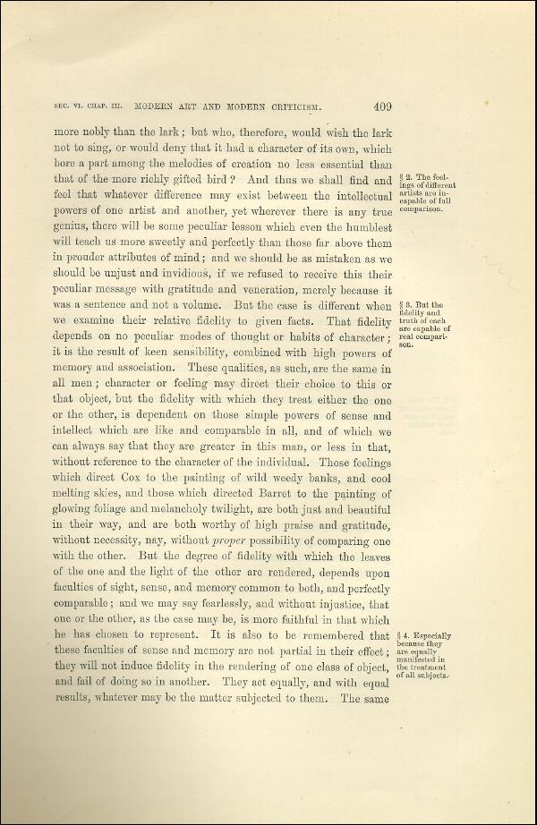 'Modern Painters' Volume I (1873 edition): Part II: Section VI: Chapter III: Page 409