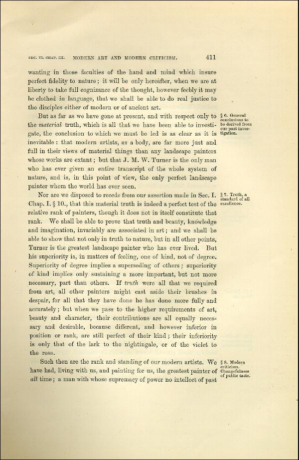 'Modern Painters' Volume I (1873 edition): Part II: Section VI: Chapter III: Page 411