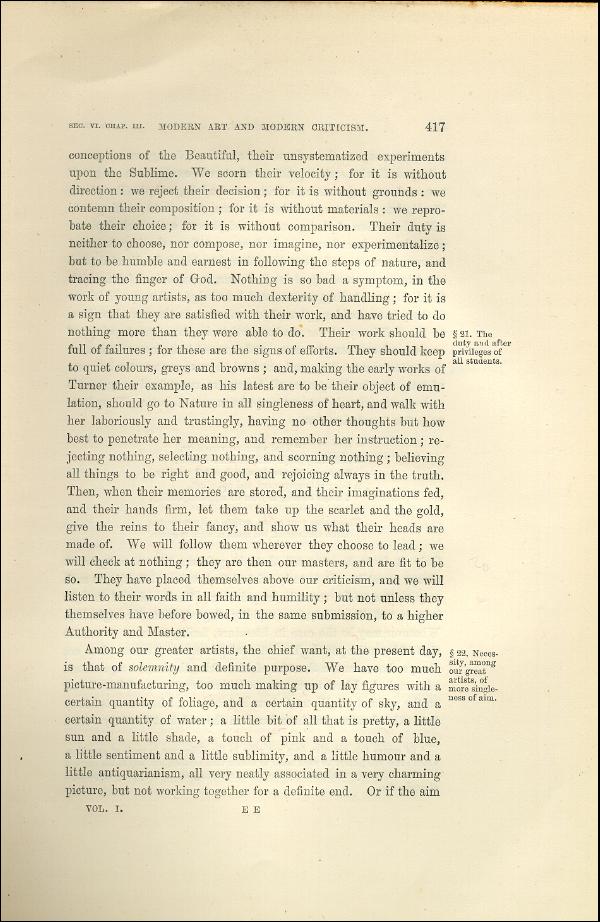 'Modern Painters' Volume I (1873 edition): Part II: Section VI: Chapter III: Page 417
