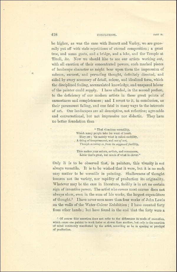 'Modern Painters' Volume I (1873 edition): Part II: Section VI: Chapter III: Page 418