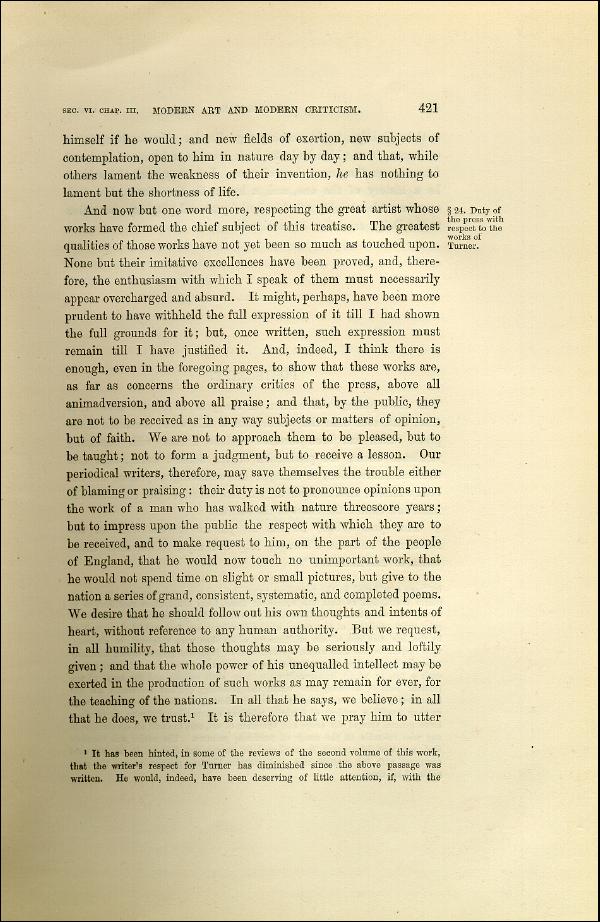 'Modern Painters' Volume I (1873 edition): Part II: Section VI: Chapter III: Page 421