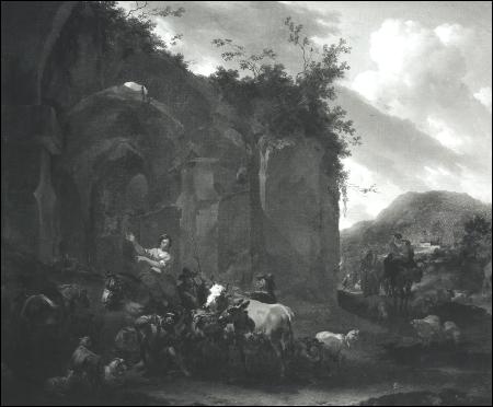 A Farrier and Peasants near Roman Ruins