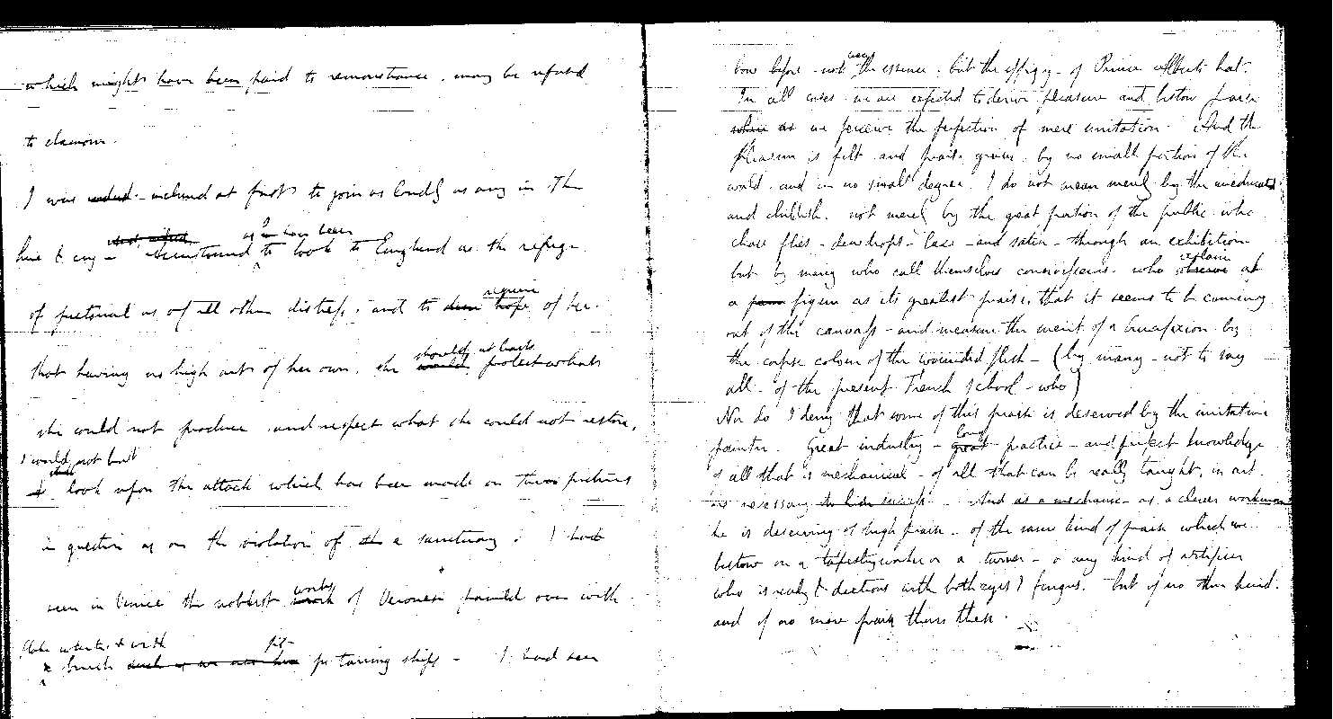 MSS of 'Modern Painters' I MA2389 folio20v-21r