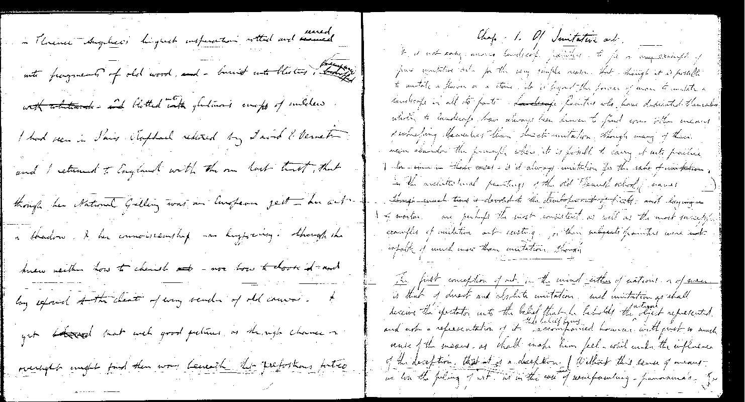 MSS of 'Modern Painters' I MA2389 folio21v-22r